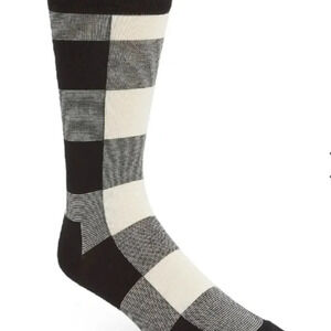 Happy Socks Lumberjack Check Socks In Black/ White